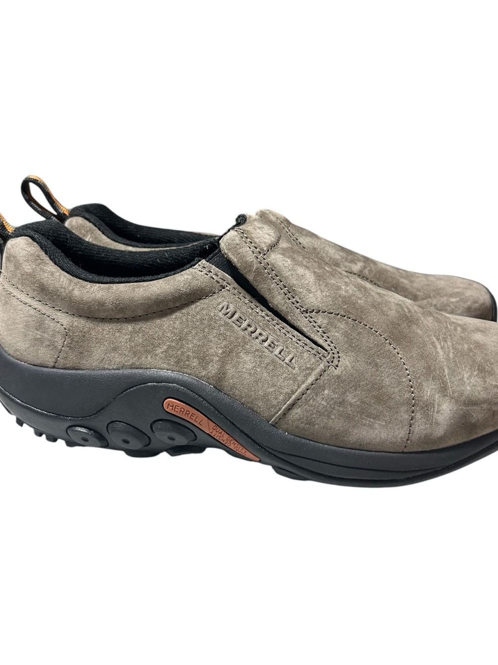 Merrell Men's Jungle Mocs Slip-On Suede Loafers in gray 12W EUC